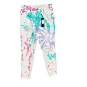 Carmar Tie-Dye Distressed Cotton Jeans Size 26